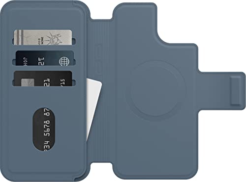 Image of OtterBox Detachable Folio Wallet (Case Sold Separately) for MagSafe - iPhone 15 Plus and iPhone 14 Plus - BLUETIFUL (Blue)