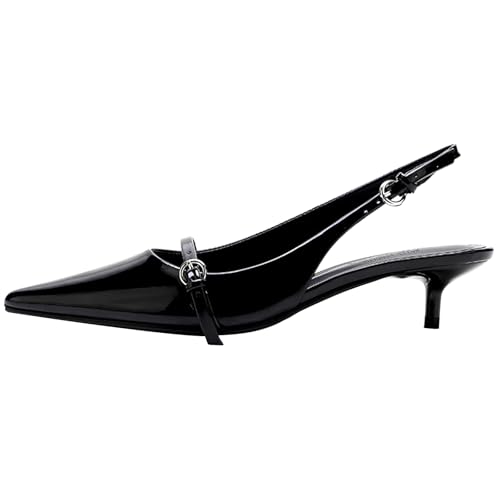Escarpins slingback confortables pour le bureau avec talon de 3cm