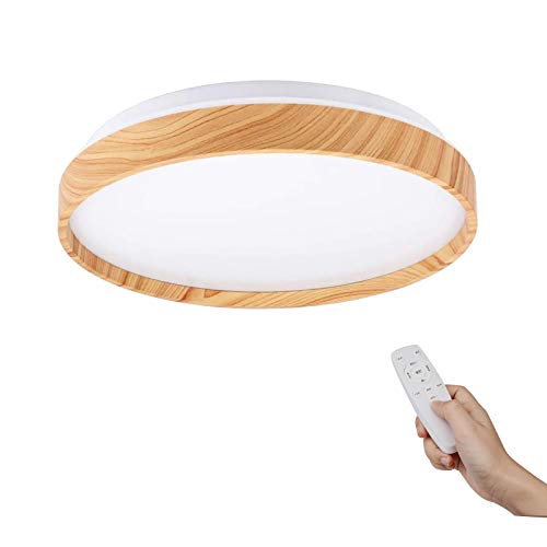 シーリングライト 6畳 調光 調色 昼光色 電球色 リモコン付き LEDライト 常夜灯モード 明るさメモリ機能 15分/30分/60分 スリープタイム設定モード 照明器具 玄関 門灯 廊下 和室 台所 洗面所 トイレ 天井照明 PSE認証済み (30W木目調)