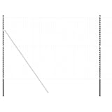 Vopese Zaunpfosten 2 pcs Grau 200 cm Pulverbeschichteter Stahl Garten, Hof Model42012769
