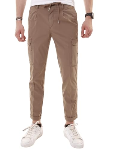 Pantalon Cargo Homme multi-poches avec cordon de serrage AIKOC_2099