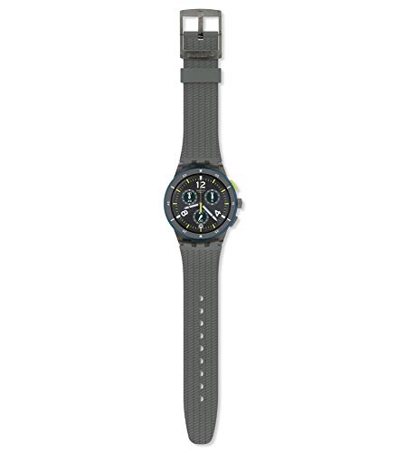 Preisvergleich Produktbild Swatch Herren Chronograph Quarz Uhr mit Silikon Armband SUSM407