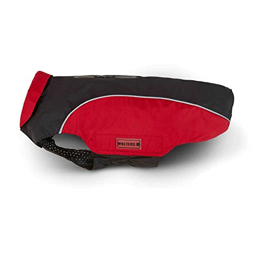 WOLTERS Regenjacke Easy Rain für Dackel, Größe:46 cm, Farbe:schwarz/rot