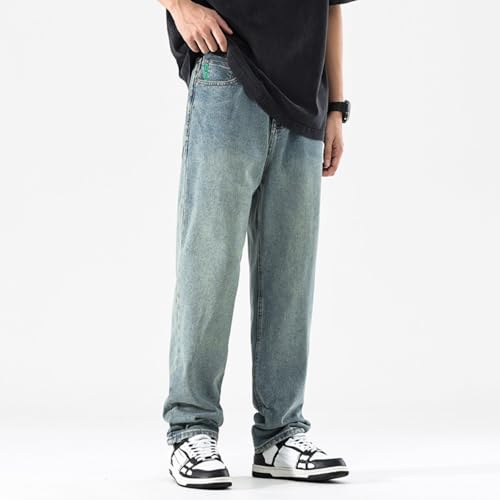 Jeans Pants Trousers Denim Spring and Autumn Men's Wide Leg High Street Loose Harun Dad2