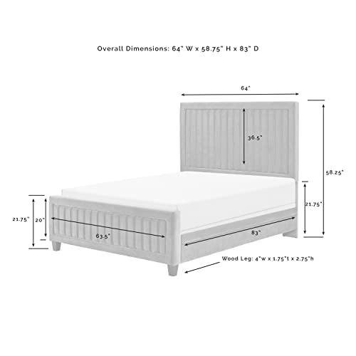 Crosley Furniture Grayson Upholstered Headboard, Full/Queen, Granite Microfiber #TOP3