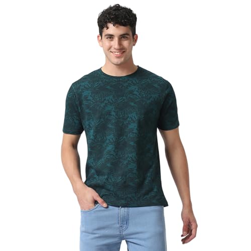 Image of Urbano Fashion Men's Printed Half Sleeve Slim Fit Cotton T-Shirt