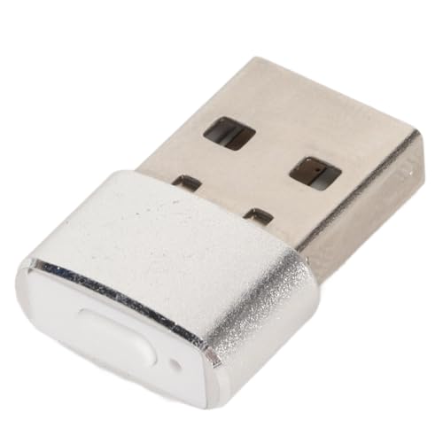 Hamwesh Mysz Jiggler, 2 Tryby Jiggler Metalowa Mysz USB z Przyciskiem Przełącznika, Mini Wytrząsacz Myszy Stop Aluminium Nie Wymaga Oprogramowania Plug and Play dla Laptopa Mac (SILVER)