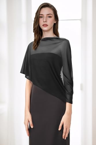 Coucoland Shawl Wraps for Women - Sheer Chiffon Shawl Elegant Soft Wraps for Evening Dress Wedding4