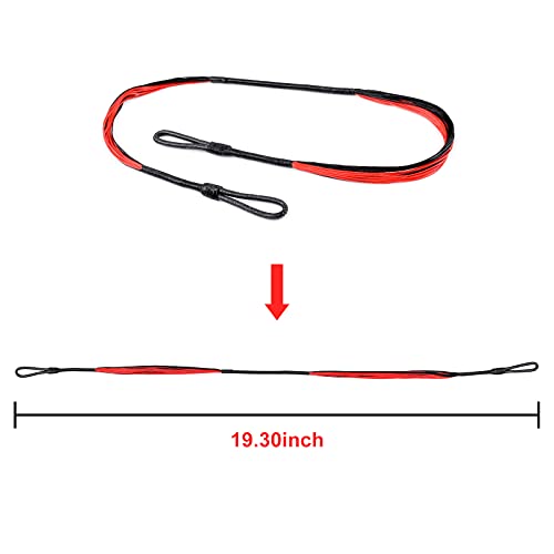 NBCGGS 19.3" Cobra Adder Crossbow String Cobra Adder String R9 Adder Crossbow Accessories,20 Strands HMPE 1600D,Red by NBCGGS - Image 2