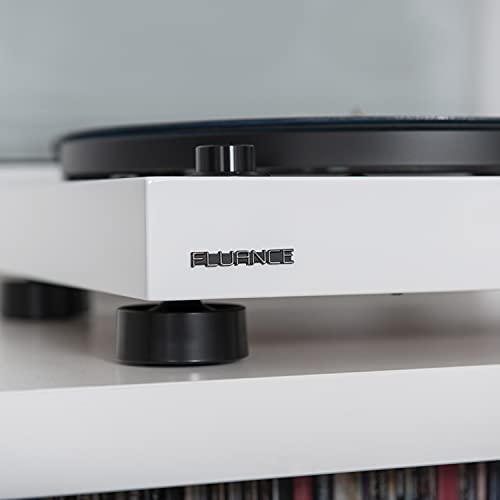 Image of Fluance RT81 Turntable with AT95E Cartridge, Belt Drive, Built-in Preamp, Adjustable Counterweight - Piano White