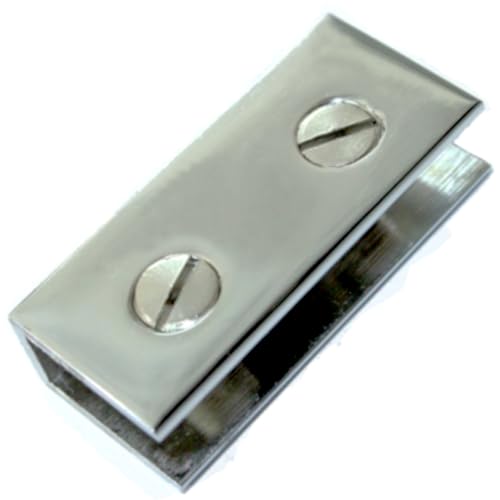 Image of RiseOm U Bracket / Glass Mount Bracket of Brass Polished Chrome Finish (8mm U, Pack of 4)