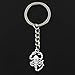 Wjlytf Llavero Colgantes de colores de moda Joyería de escorpión de plata para coche Soporte de anillo de recuerdo de bricolaje 26x15mm