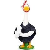 JcHrmers Riveter Porch Goose Outfits 80s Denim Coveralls Workers Goose Outfit Red Polka Dot Bow Headbands Fits 23" Geese Statue for Halloween Labor Day Yard Decor