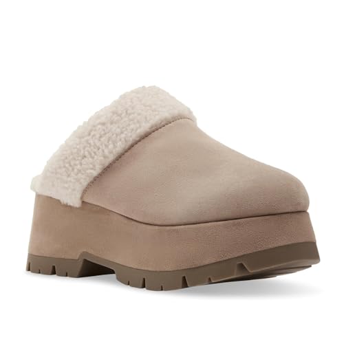Women's Slippers Suede Platform Mules Clogs Slip on Boots Short Ankle Boots Faux Fur Fleece Lined Sneakers House Slippers Anti-Slip Boot for Outdoor