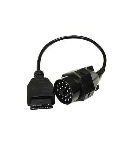 Lelukee OBD2 20 Pin auf 16 Adapterstecker Scannerkabel runder Diagnose-OBDII-Adapter für E36 E38 E39 E46 E53 X5 Z3