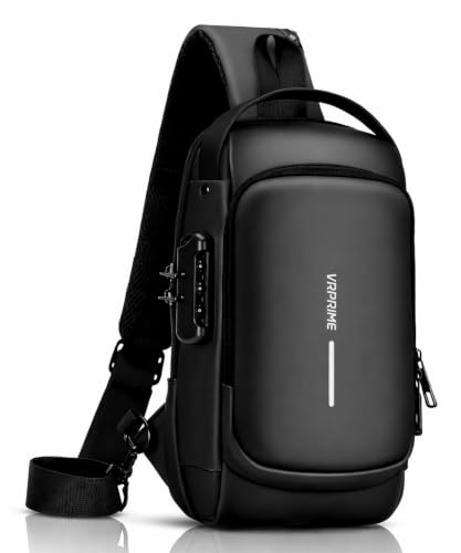 Image of Sling Side Bag For Men | Anti-Theft Smart Waterproof Crossbody Chest Bag for Travel | Messenger Bags Casual Shoulder Bag for Men and Women (ALLBLACK)