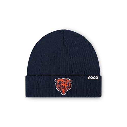FOCO Men's Chicago Bears NFL Logo Basic Beanie...