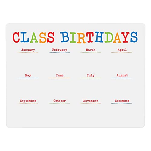 Tablero de borrado en seco para cumpleaños de clase en blanco, 9 x 12 pulgadas para aula escolar, diseño de color Cover