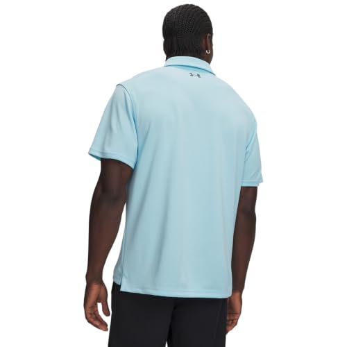 Image of Under Armour Mens Tech Polo Opal Blue /Pitch Gray XX-Large Regular
