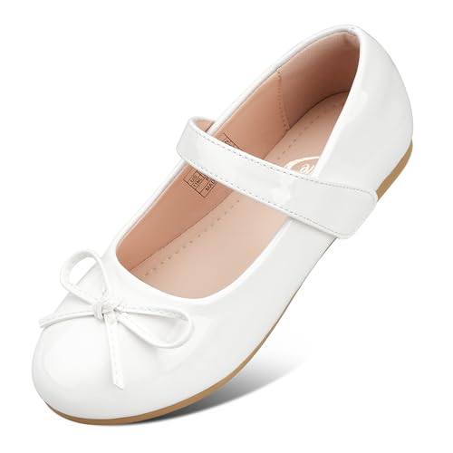Stelle Girls Mary Jane School Flats Flower Wedding Uniform Party Shoes（Toddler/Little Kids/Big Kids）
