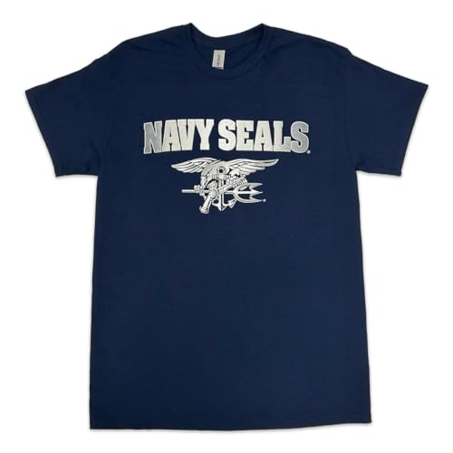 Armed Forces Gear Navy Seals Silver T-Shirt (Navy)3