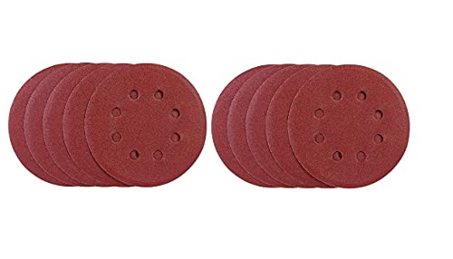 Image of AASONS Sand Paper (5 inch) 125mm Hook and Loop Sanding Discs Sandpaper For Grinder And Drill Machine With Backing Pad And Adaptor (M10 Pad + 10 Wheels Of 120 Grit)