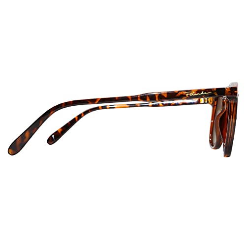 Piranha Fleming Women's Polarized Sunglasses with Round Demi Frames and Brown Lens2