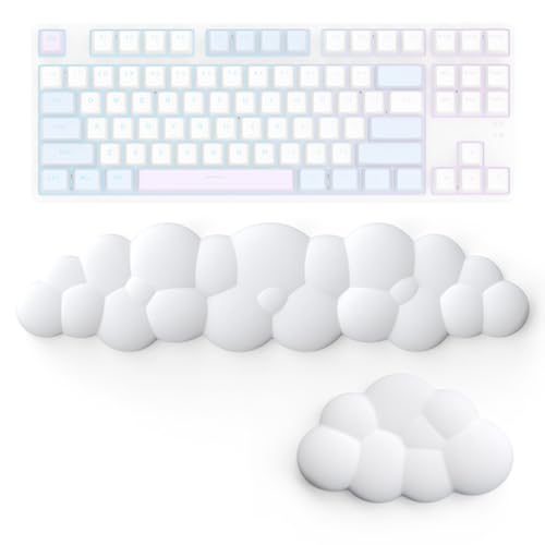 Image of ZORBES 2PC Desktop Computer Typing Wrist Rest Combo Keyboard Wrist Rest Fatigue Relief Arm for Typing Non-Slip Base Ergonomic Design Memory Foam PU for,Gaming