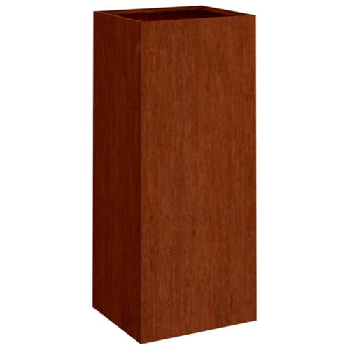vidaXL Jardinera de Acero corten 32x29x75 cm, Maceta, arriate Elevado, Soporte para macetas, macetero, bancal Elevado, Soporte para Plantas