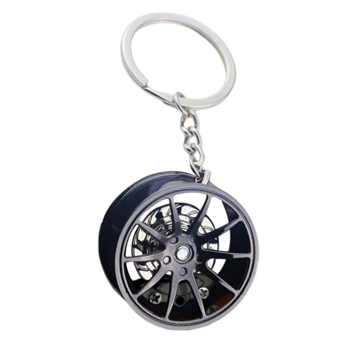 Porte-clés de moyeu de roue | Porte-clés en alliage de zinc d'inspiration automobile | Porte-clés de jante de voiture en métal | Accessoire de pièce...