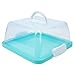 Mikinona Portable Cake Box Plastic Cake Container Cake Carry Container Plastic Pie Carrier Cupcake Carrier Cake Stand with Handle Cake Container Holder Cakes Bride Storage Rack One-piece