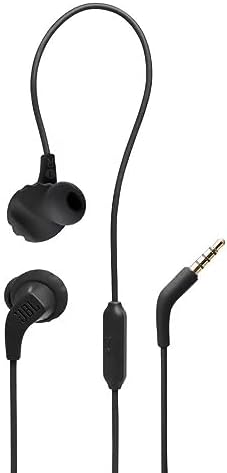 JBL Endurance Run 2, Sports in Ear Wired Earphones with Mic, Pure Bass, Sweatproof, Flexsoft eartips, Magnetic Earbuds, Fliphook & TwistLock Technology with Voice Assistant Support for Mobiles (Black)