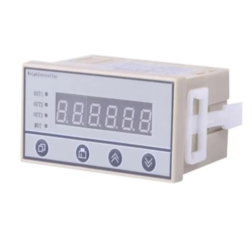 CHBMSS Load Cell Indicator, Weight Sensor 4-20MA 220V 2-Way Relay, Weighing Controller Weight Indicator 6-Digit LED Display 2-pin
