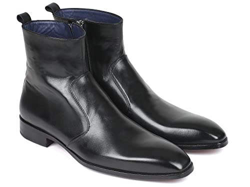 Bottes en cuir noir Paul Parkman ID#BT485-BLK chaussure montante homme