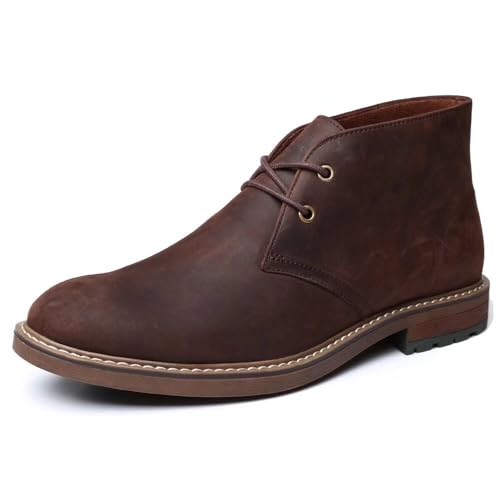 Image of Arkbird Chukka Boots for men, Grainy Leather Lace-up Ankle Boot Fashion and Comfort Casual Oxfords