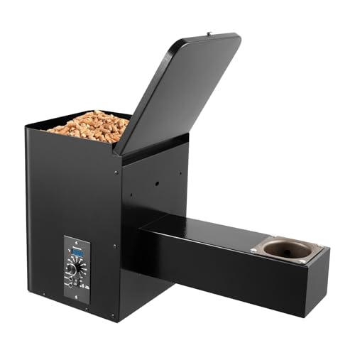 Pellet Grill Hopper Assembly Kit, Electric Wood Pellet Grill with Digital Temperature Controller & Built-in Cooling Fan, for BBQ, Bake, Roast, Braise, Grill (style A)