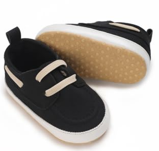 Baby Canvas Boat Shoes, Slip-on Style, Soft Sole