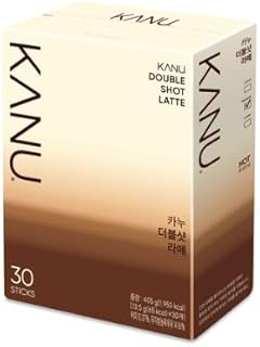 【韓国コーヒー】マキシム KANU(カヌ) ダブルショットラテ 13.5g×30本入り 1箱 ｜まろやかでコクのある味わい インスタント スティックコーヒー【並行輸入品】