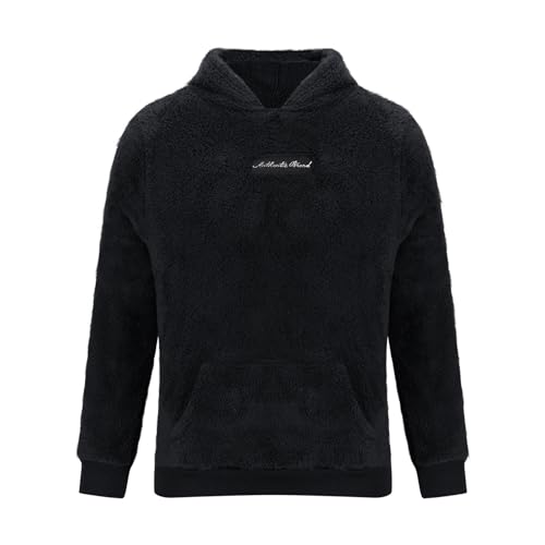 Hoodies for Men Fall Winter 2025 Fleece Trendy Pullover Hooded Jackets Long Sleeve Oversized Sweatshirts with Pockets3