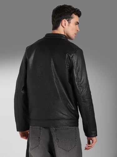 Image of HIGH STAR Faux Men's Leather Standard Length Jacket