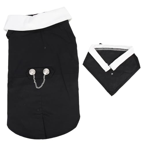 Disfraz formal para perro Tuxedo talla L negro