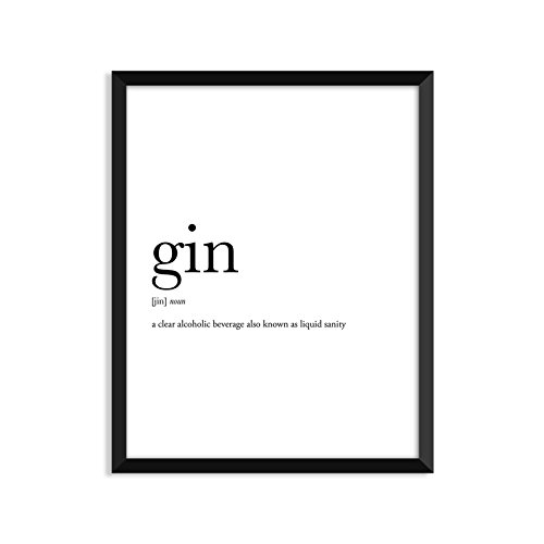 Gin definition, dictionary art print, funny poster, poster