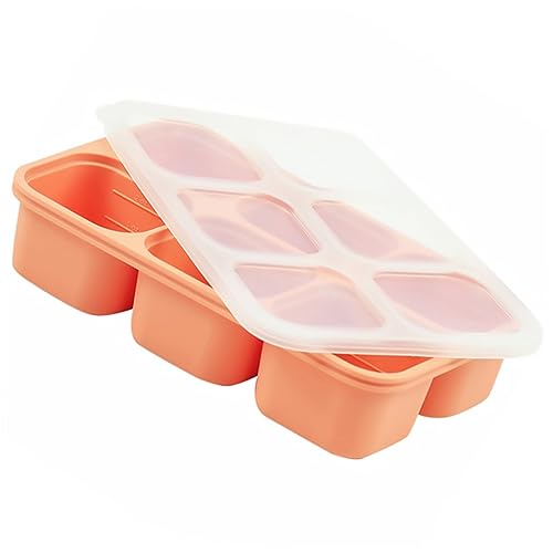 Totority ベビーフードストレージコンテナ シリコン製 密閉式 冷凍対応 離乳食用多目的ボックス マスデザイン おしゃれでかわいいお弁当および食品保管用