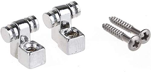 Pro Metal Roller String Trees Retainers Guides for Strat/Tele Style Electric Guitar, Chrome (Set of 2)