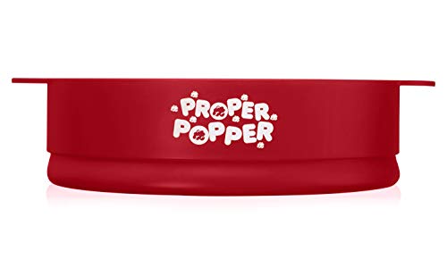 Image of The Original Proper Popper Microwave Popcorn Popper, Silicone Popcorn Maker, Collapsible Bowl BPA Free & Dishwasher Safe - (Ruby Red)