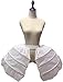 Linghe 3 Hoop Bustle Cages Skirt Victorian Rococo Dress Pannier Petticoat Hoop Skirt Cosplay Crinoline for Women(White)