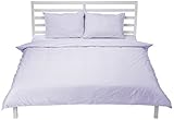Pinzon by Amazon Everyday - Juego de fundas de edredón y de almohada (100% algodón) Lila - 200 x 200 cm y 2 fundas 50 x 75 cm