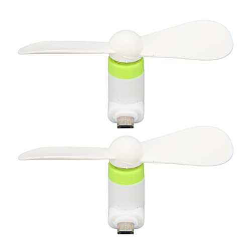 BAFOVY Mini Ventilador para Teléfono Celular, Material TPE, Ventilador para Teléfono Inteligente 2 en 1 para Enfriamiento Rápido, Compatible con Micro USB y Tipo C para Viajes y Uso Al Aire Libre