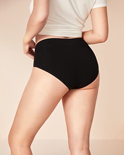 Reshinee Organic Cotton Women's Underwear Breathable Full Briefs Soft Panties Comfort Underpants Ladies Panties 4 Pack #TOP7