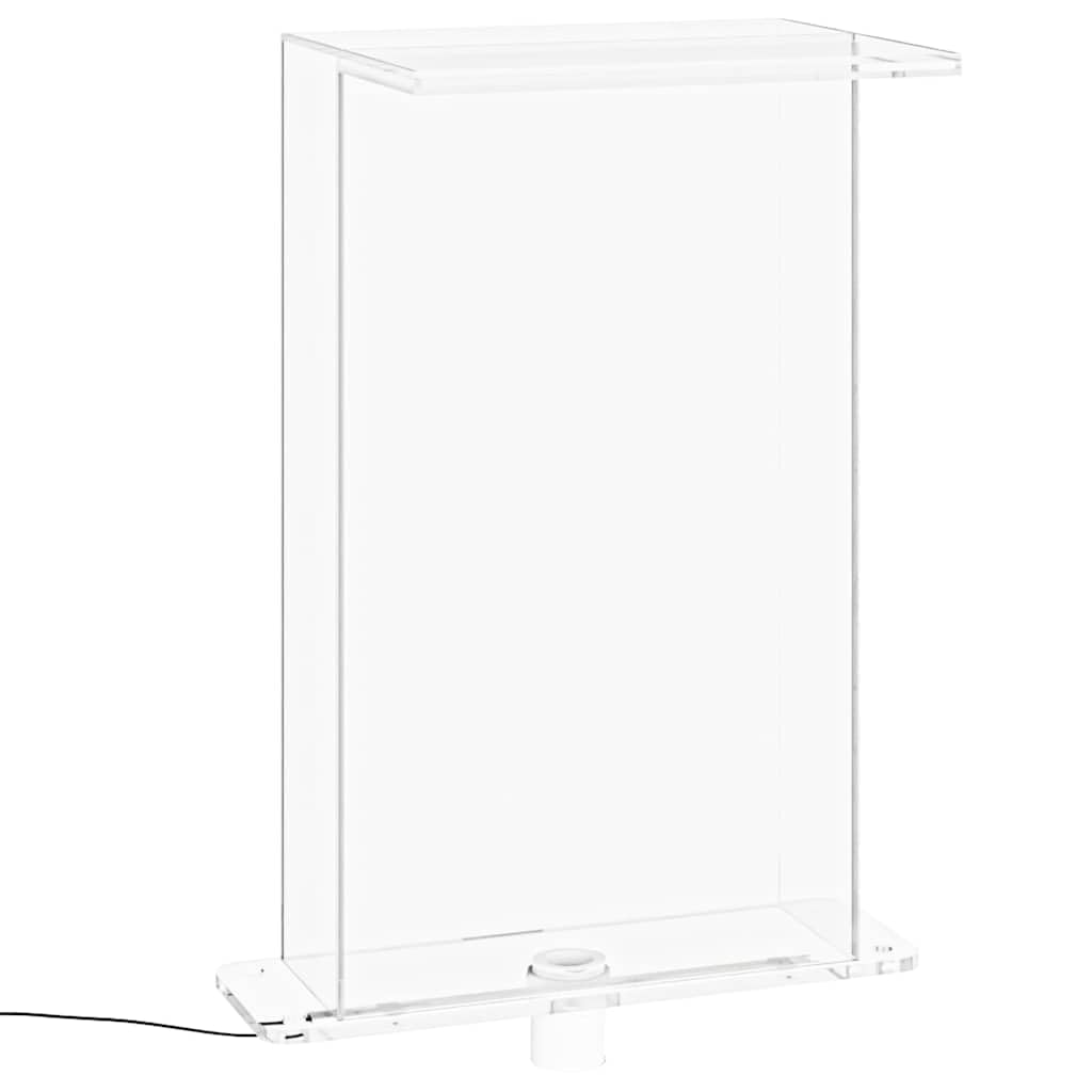 vidaXL Wasserfall Element mit RGB-LEDs Schwalldusche Schwallbrause Pool-Fontäne Wasserfontäne Wasserspiel für Gartenteich Pool Deko Acryl 51cm